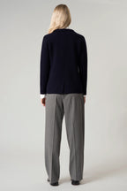 Blazer in Punto Stoffa in Puro Cashmere Notte
