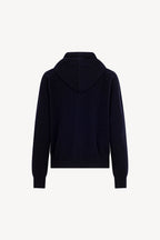 Felpa Donna con Cappuccio in Puro Cashmere Navy