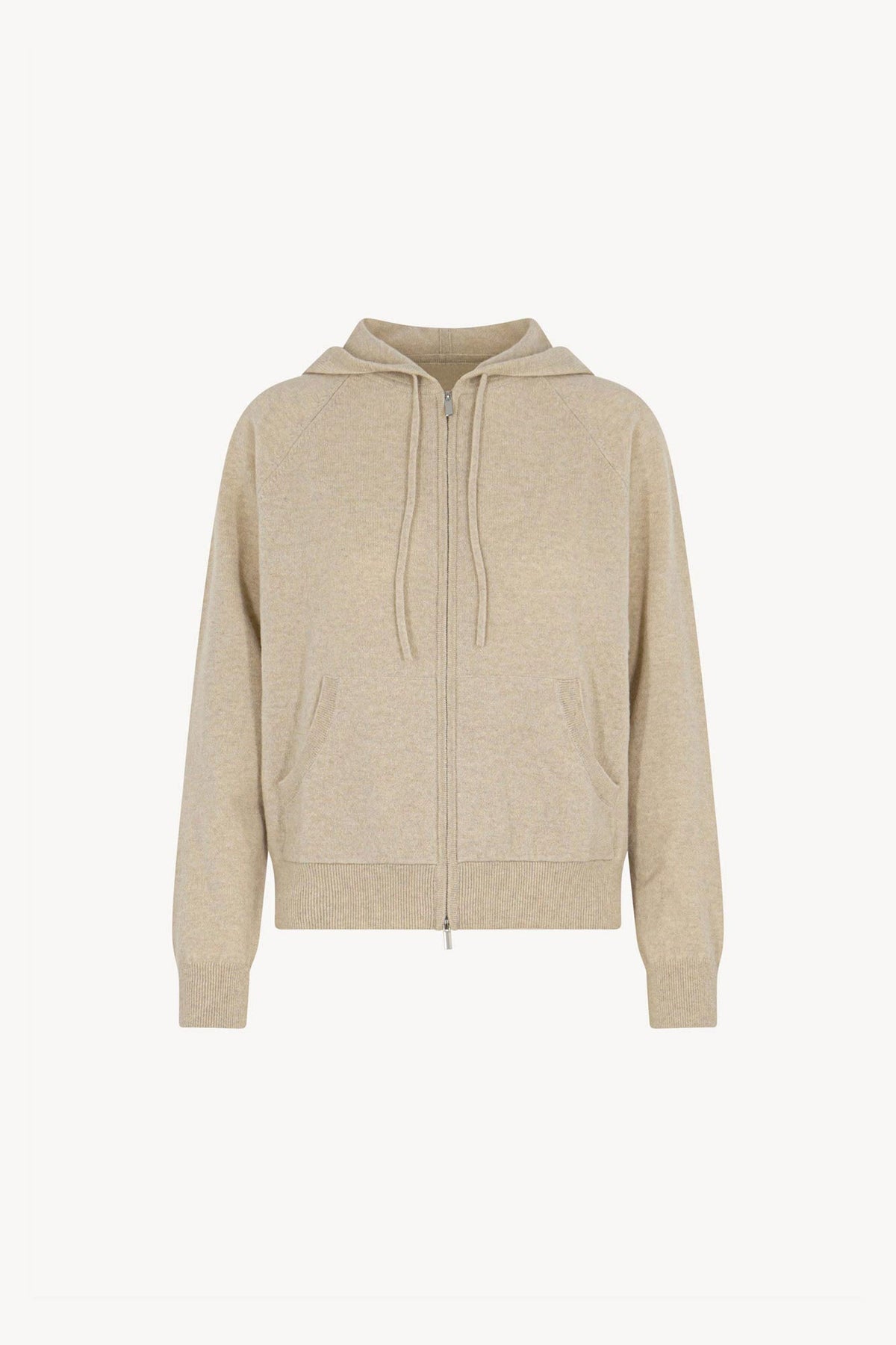Felpa Donna con Cappuccio in Puro Cashmere Avena