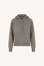 Felpa Donna con Cappuccio in Puro Cashmere Silver