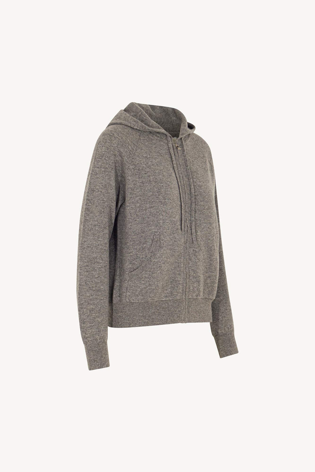 Felpa Donna con Cappuccio in Puro Cashmere Silver