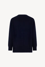 Cardigan Scollo a V in Puro Cashmere Notte