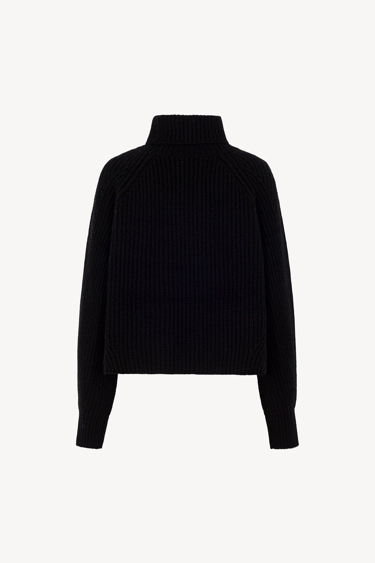 Dolcevita a Costa Inglese in Puro Cashmere Nero
