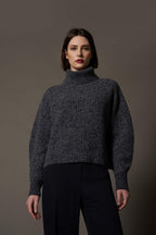 Dolcevita a Coste in Puro Cashmere Moulinè Notte