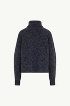 Dolcevita a Coste in Puro Cashmere Moulinè Notte