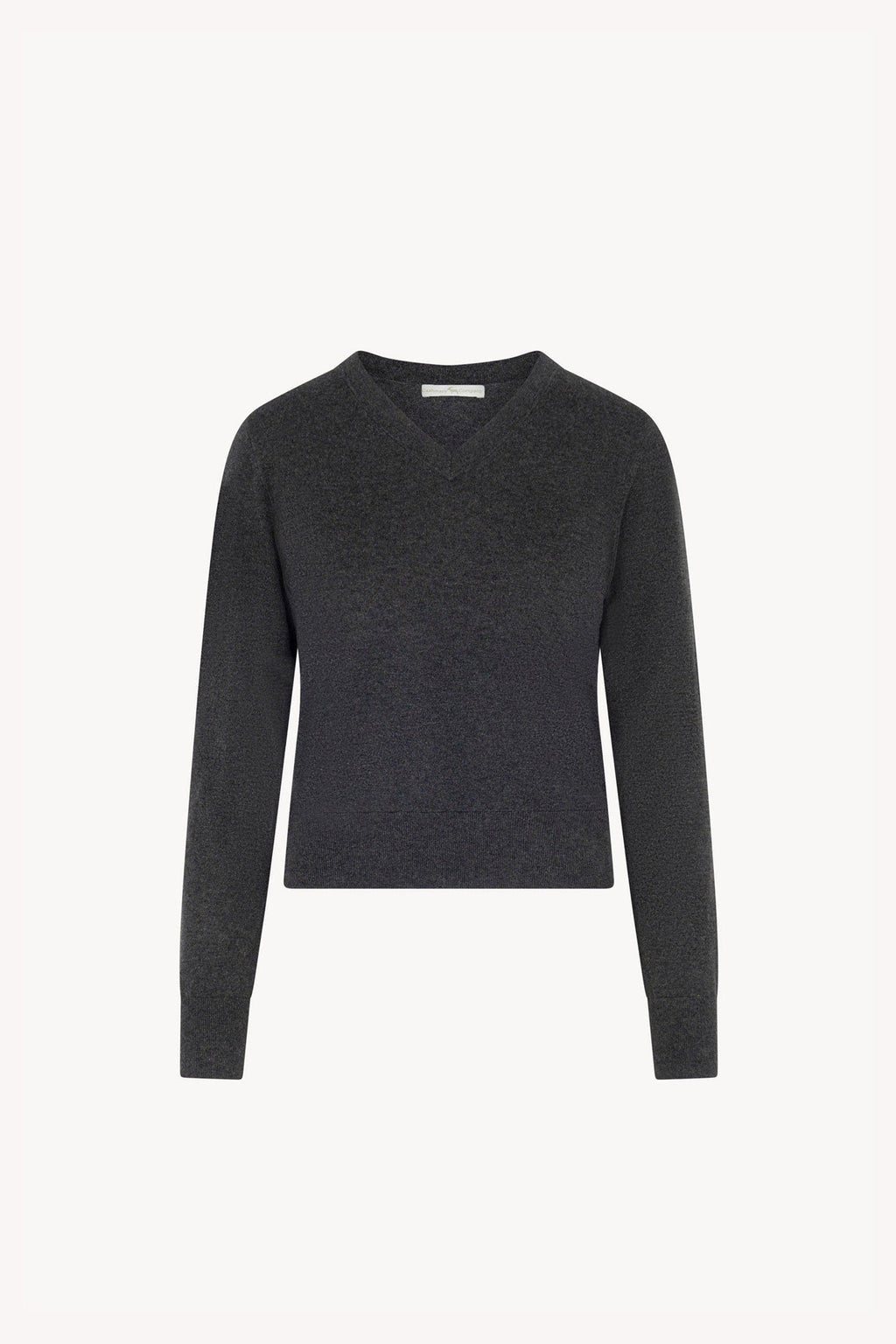 Maglia Scollo a V in Seta Cashmere Extrafine Grigio