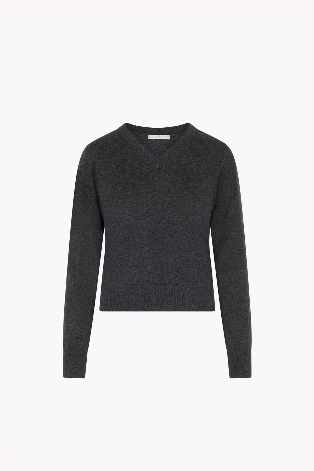 Maglia Scollo a V in Seta Cashmere Extrafine Grigio