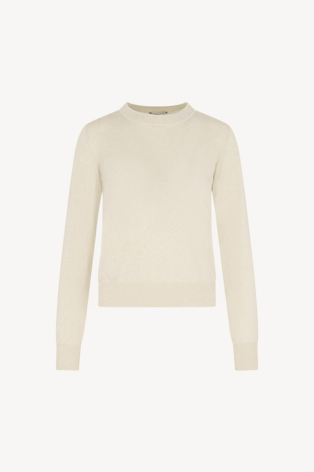 Maglia Girocollo in Seta Cashmere Extrafine Avorio