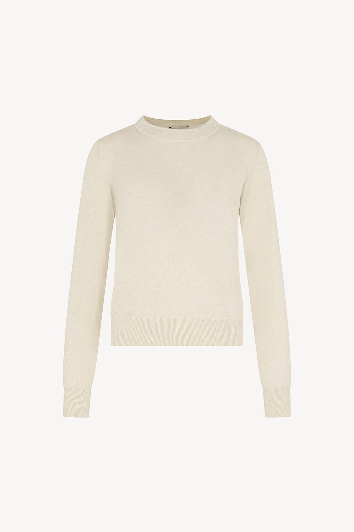 Maglia Girocollo in Seta Cashmere Extrafine Avorio