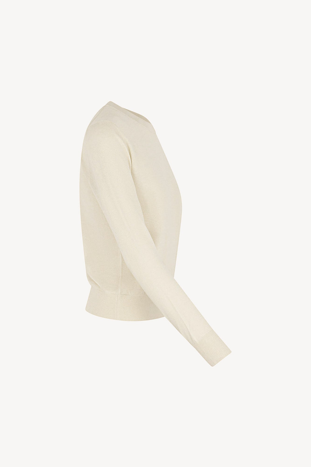 Maglia Girocollo in Seta Cashmere Extrafine Avorio