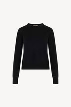 Maglia Girocollo in Seta Cashmere Extrafine Nero