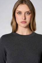 Maglia Girocollo in Seta Cashmere Extrafine Grigio