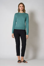 Maglia Girocollo in Seta Cashmere Extrafine Lichene