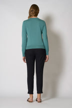 Maglia Girocollo in Seta Cashmere Extrafine Lichene