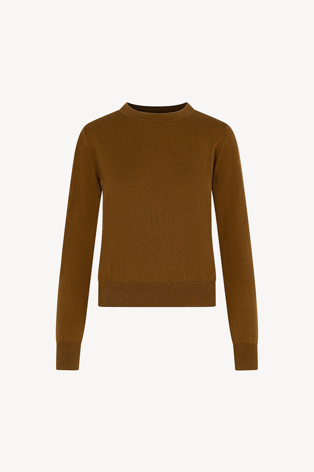 Maglia Girocollo in Seta Cashmere Extrafine Terracotta