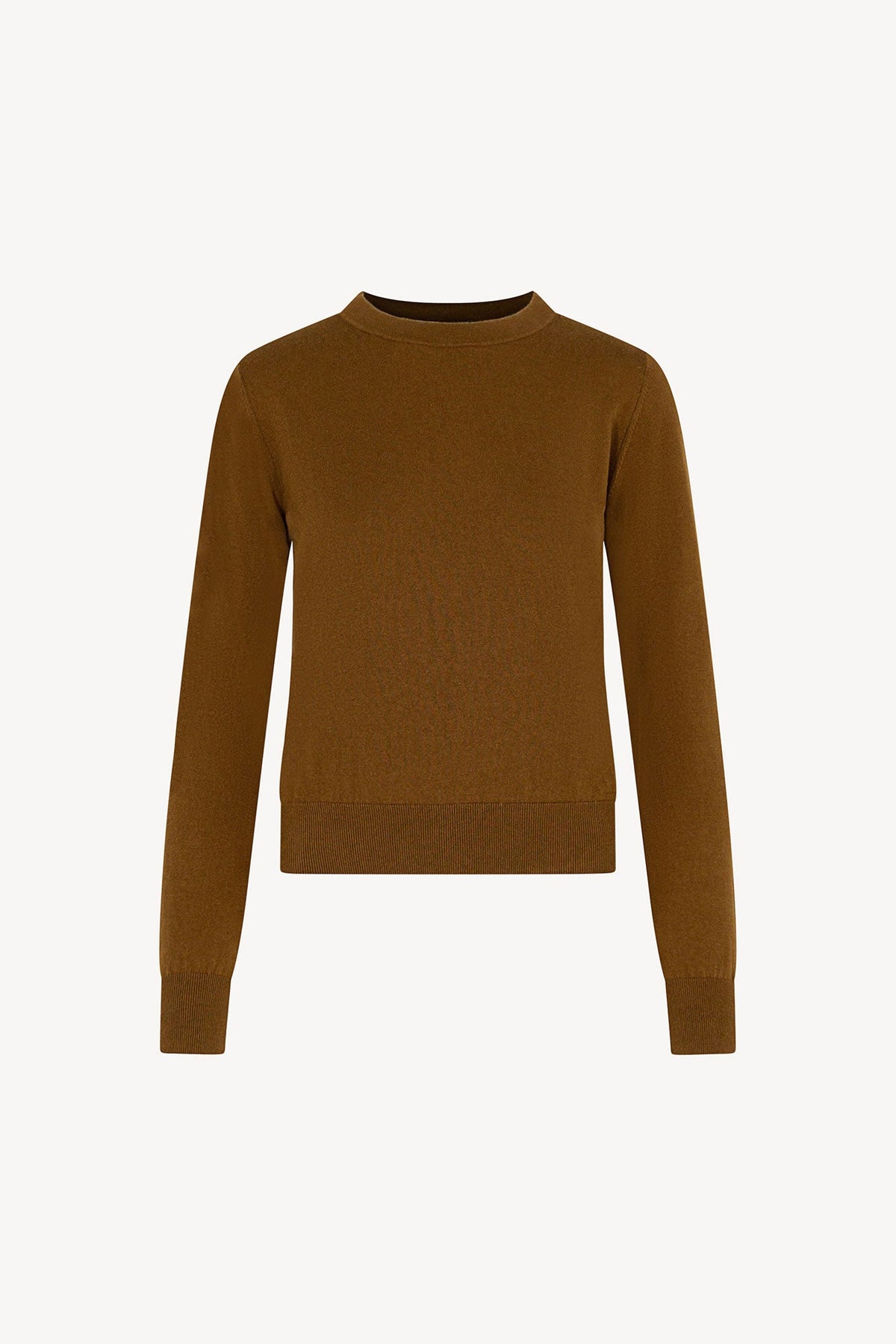 Maglia Girocollo in Seta Cashmere Extrafine Terracotta