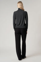 Maglia Dolcevita in Seta Cashmere Extrafine Grigio