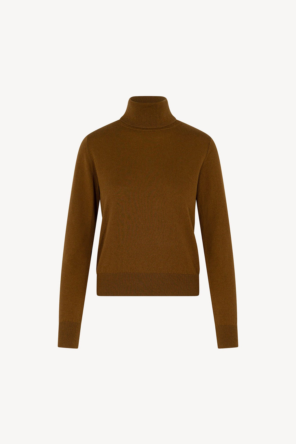 Maglia Dolcevita in Seta Cashmere Extrafine Terracotta