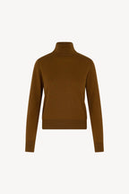Maglia Dolcevita in Seta Cashmere Extrafine Terracotta