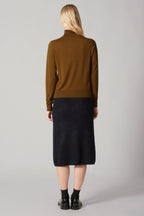 Maglia Dolcevita in Seta Cashmere Extrafine Terracotta