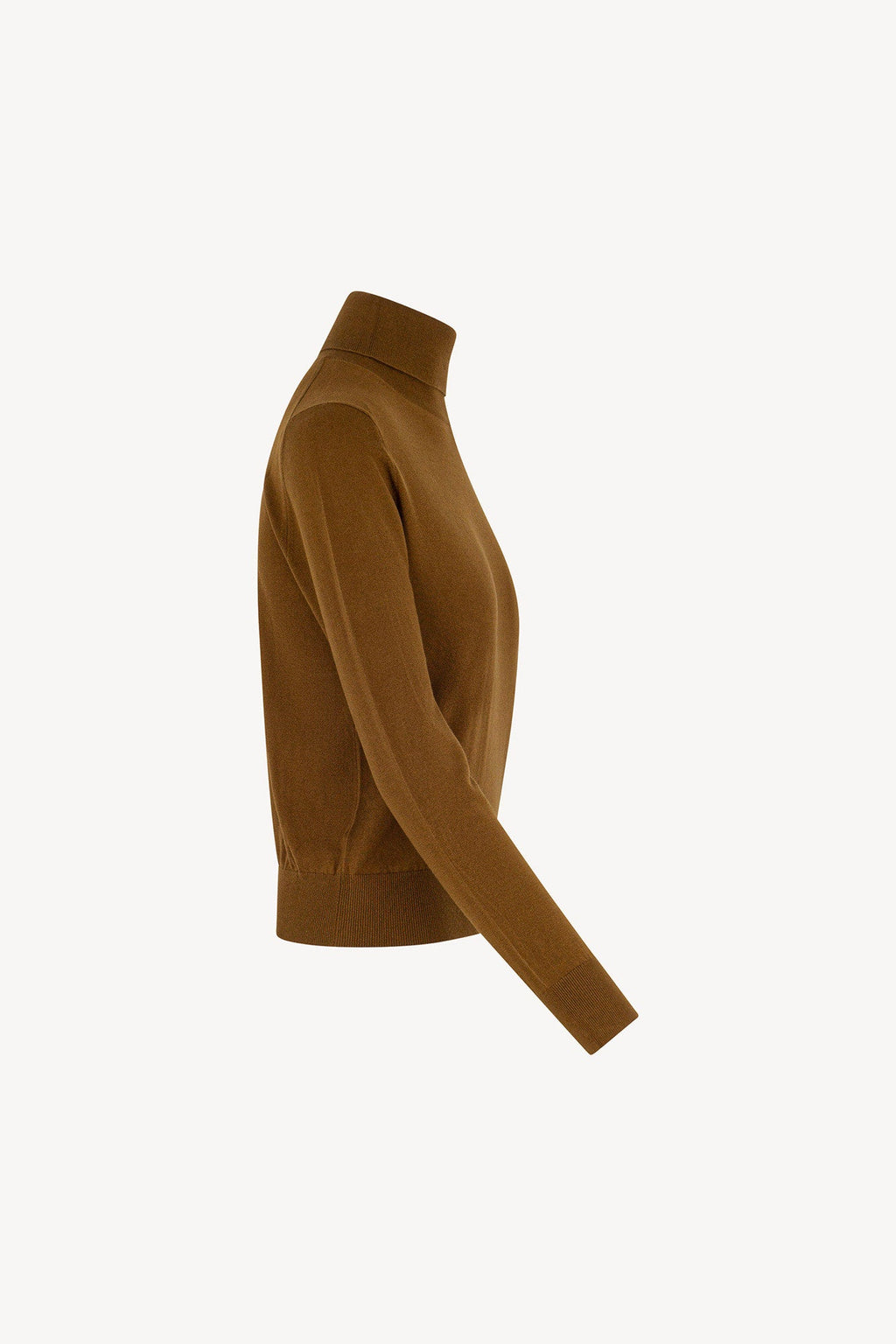 Maglia Dolcevita in Seta Cashmere Extrafine Terracotta