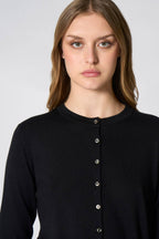 Cardigan in Seta Cashmere Extrafine Nero