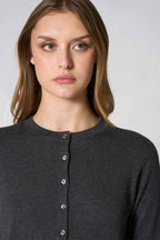 Cardigan in Seta Cashmere Extrafine Grigio