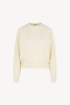 Girocollo Maniche Squadrate in Puro Cashmere Spazzolato Latte