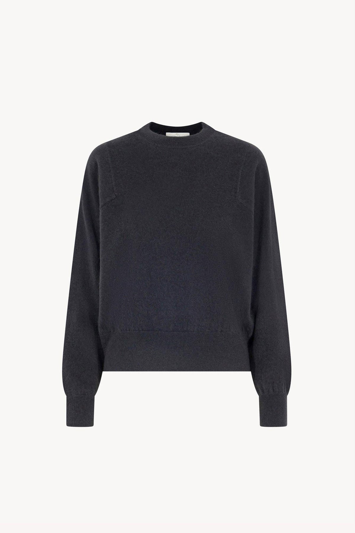 Girocollo Maniche Squadrate in Puro Cashmere Spazzolato Ardesia