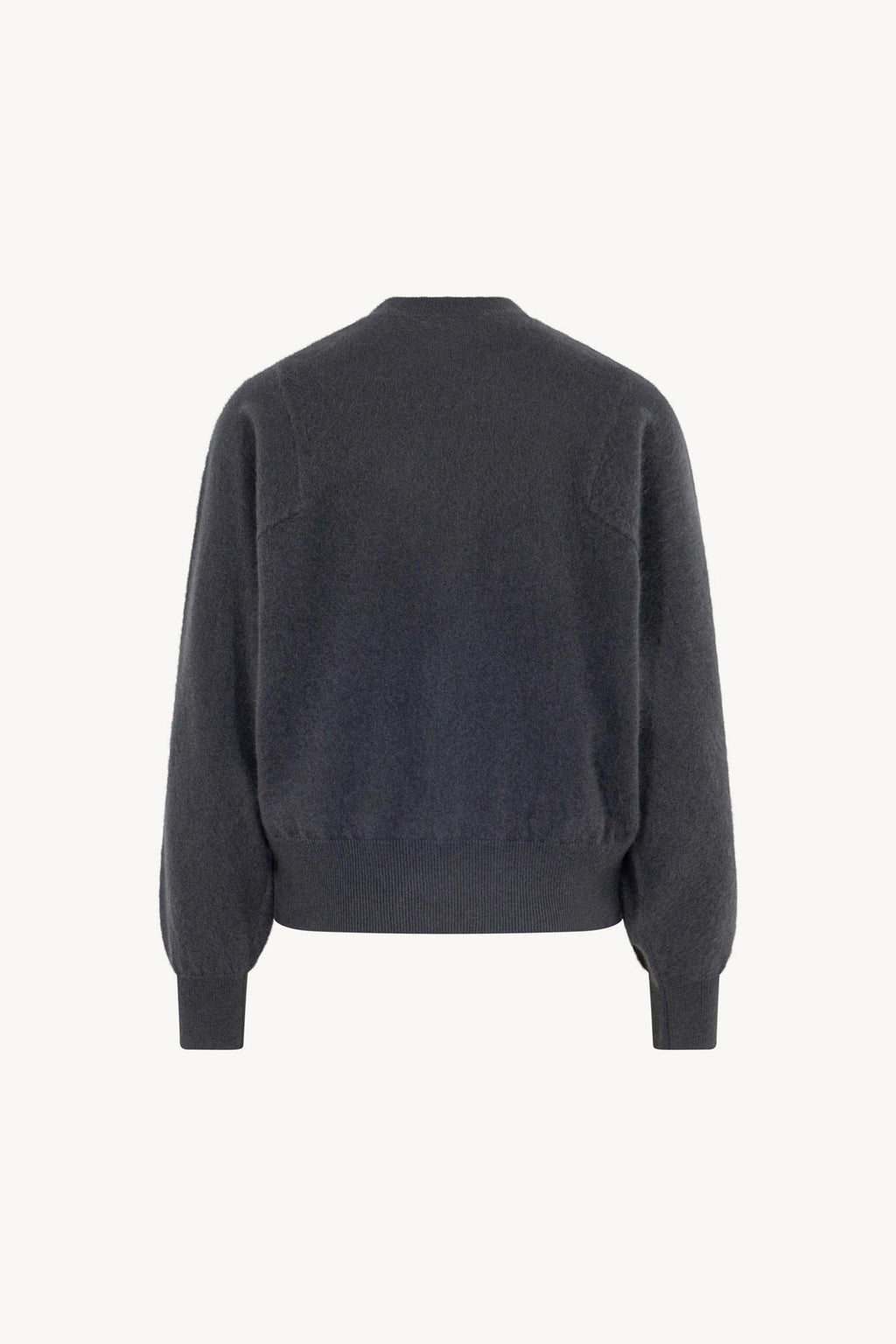 Girocollo Maniche Squadrate in Puro Cashmere Spazzolato Ardesia