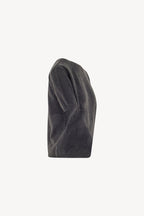 Girocollo Mezza Manica in Puro Cashmere Spazzolato Ardesia