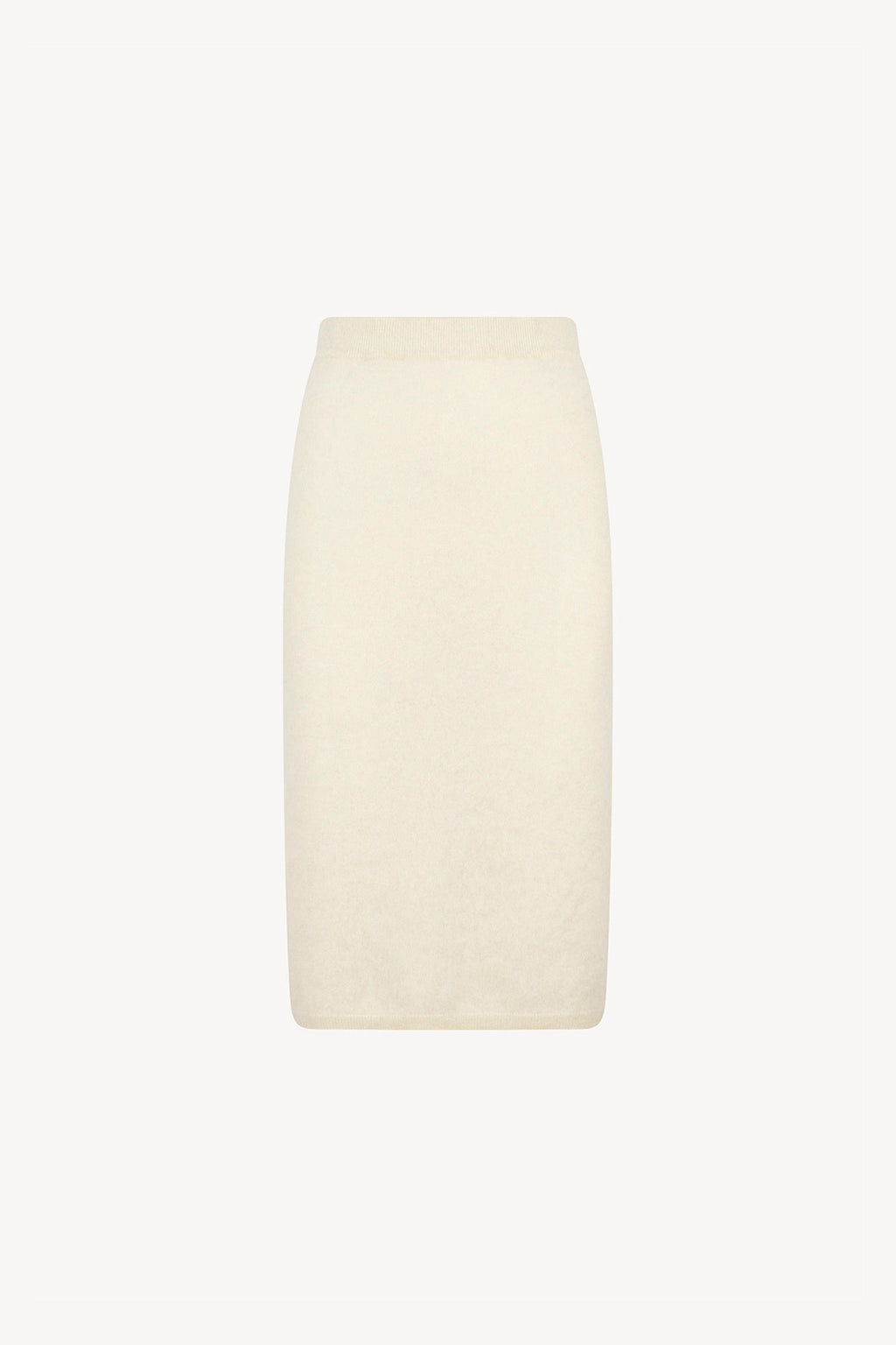 Gonna Longuette in Puro Cashmere Spazzolato Latte