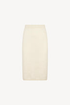 Gonna Longuette in Puro Cashmere Spazzolato Latte
