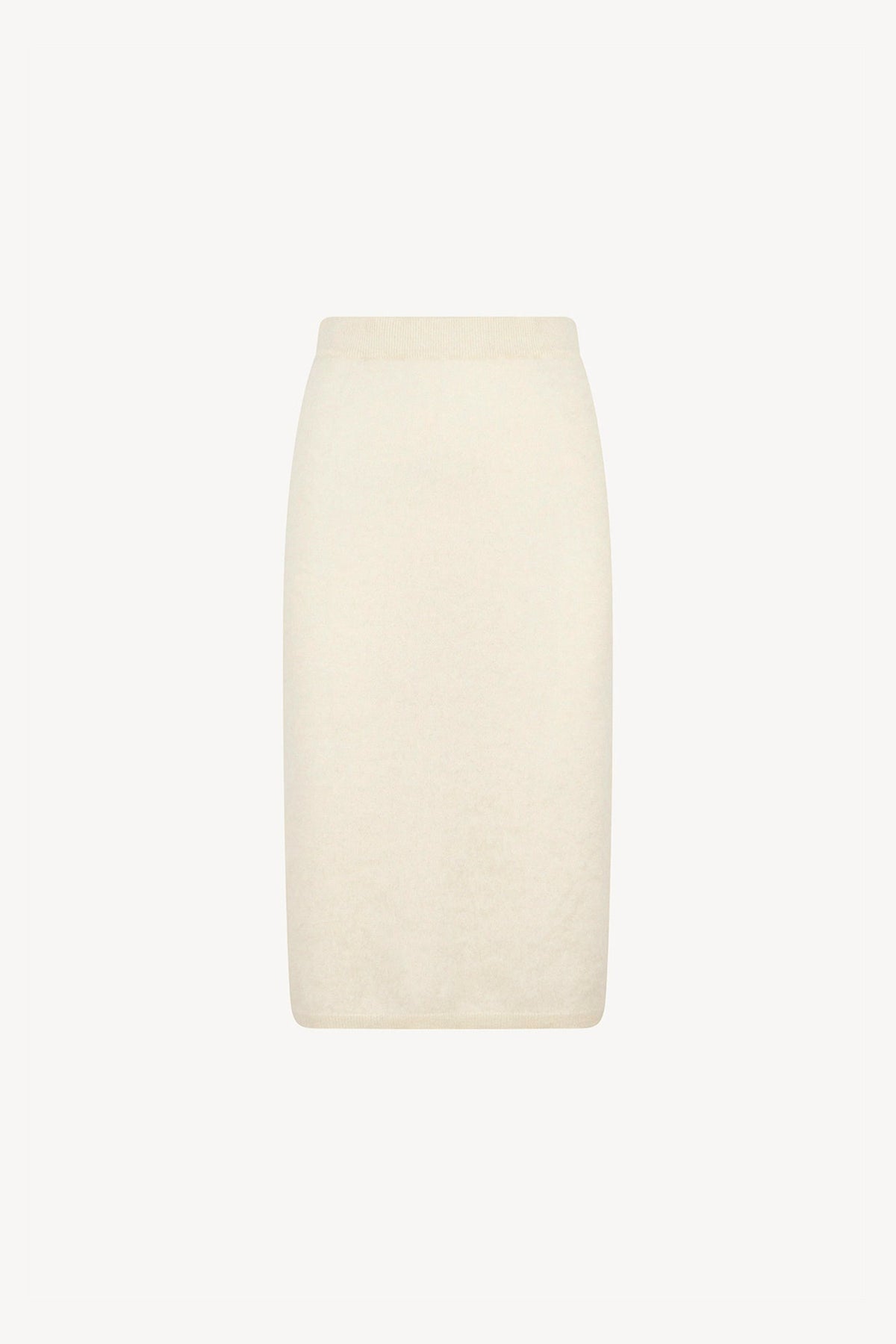 Gonna Longuette in Puro Cashmere Spazzolato Latte