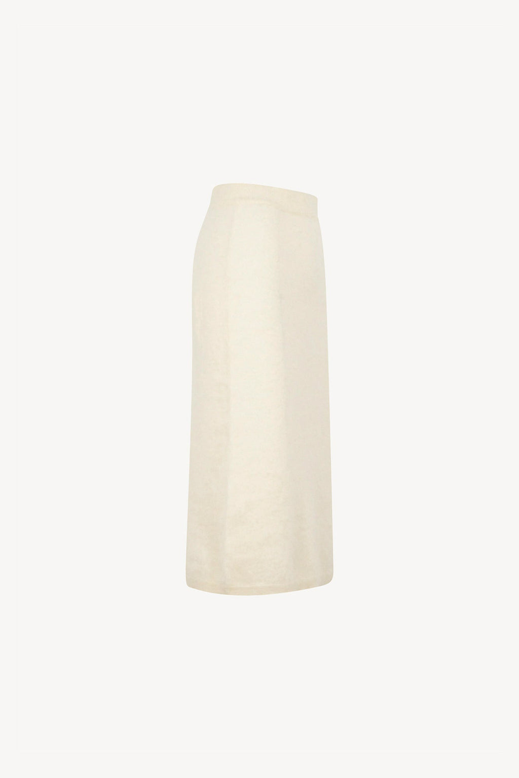 Gonna Longuette in Puro Cashmere Spazzolato Latte