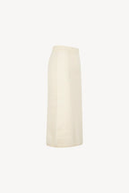 Gonna Longuette in Puro Cashmere Spazzolato Latte