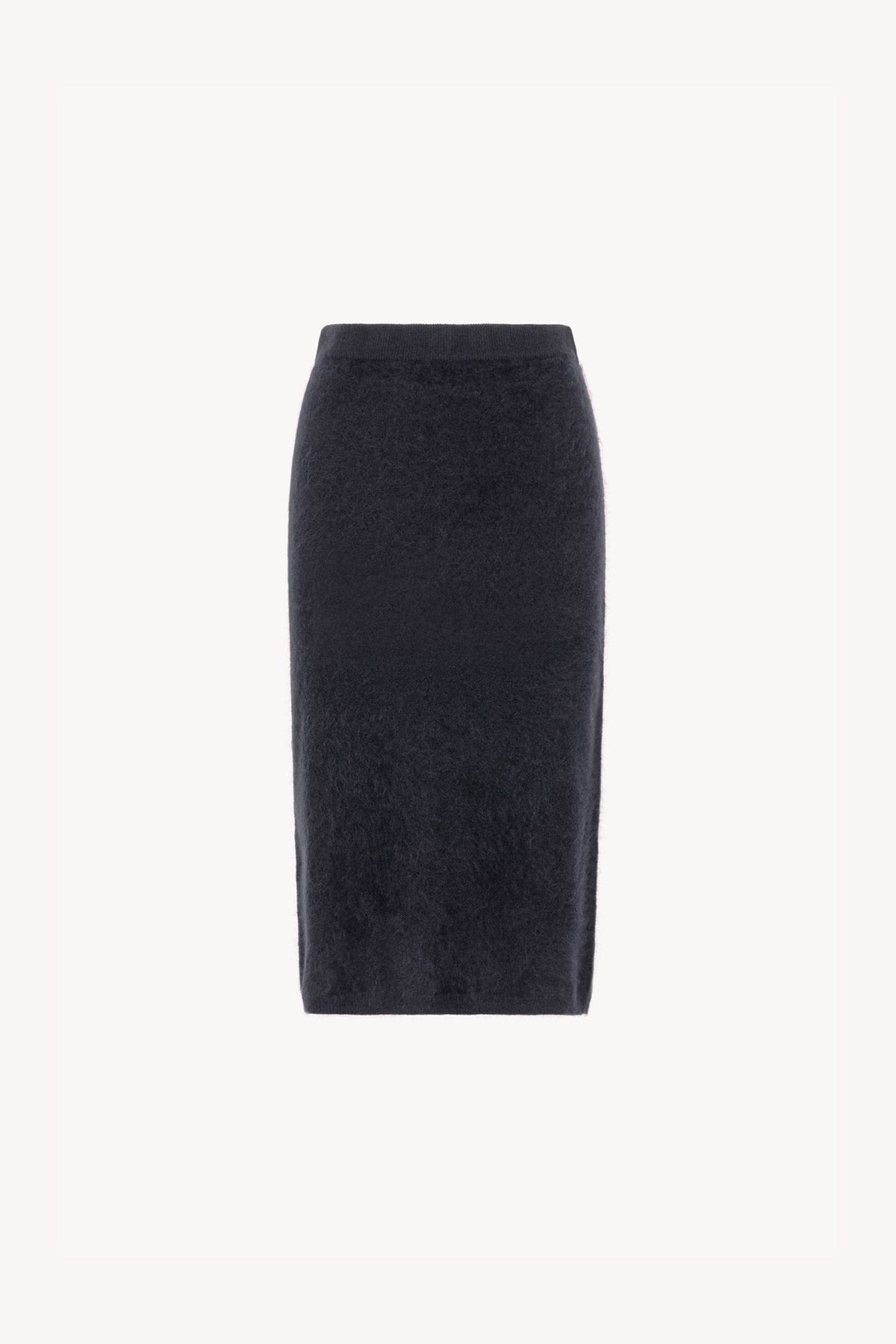 Gonna Longuette in Puro Cashmere Spazzolato Ardesia