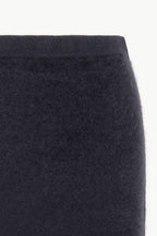 Gonna Longuette in Puro Cashmere Spazzolato Ardesia