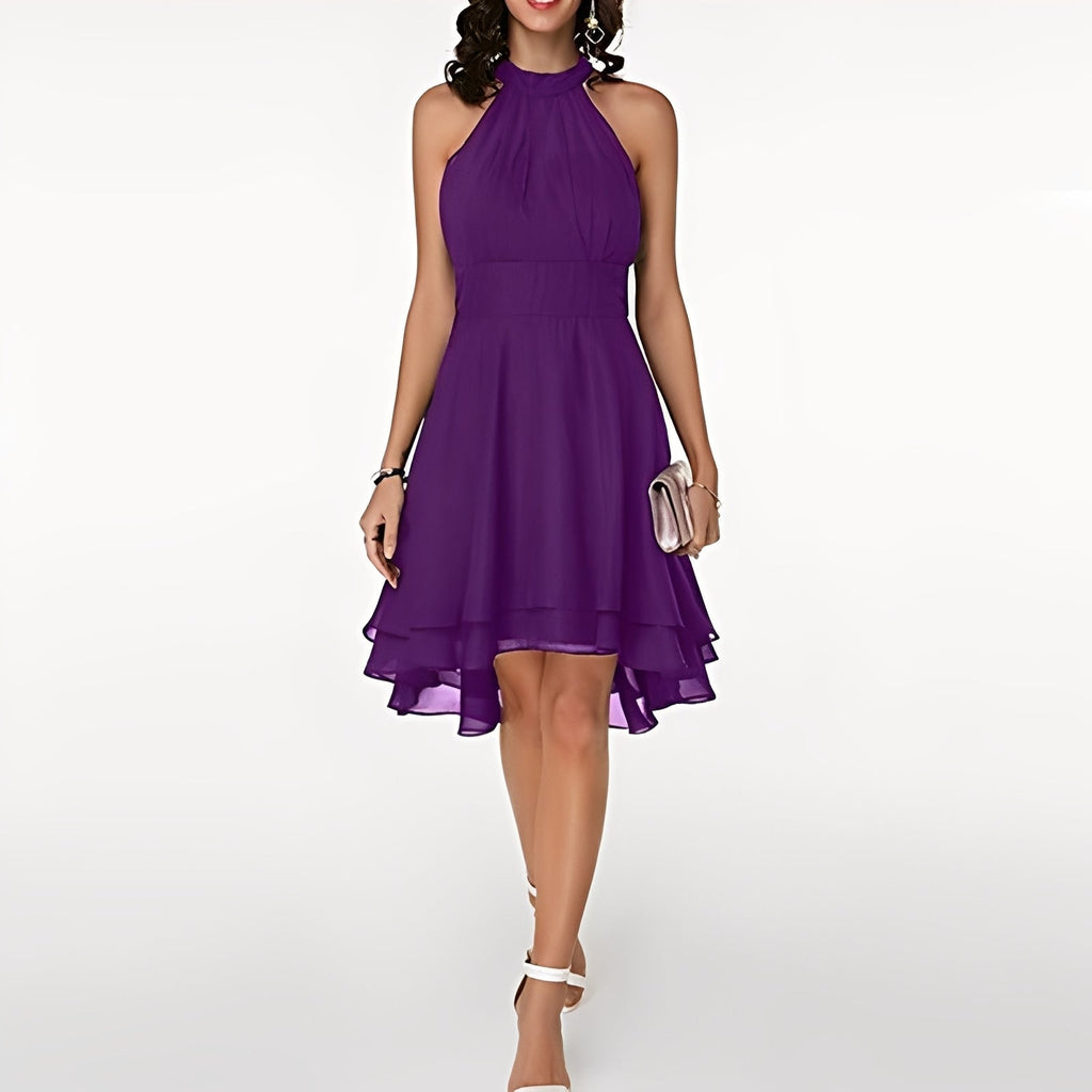 Melissa - Abito in chiffon con volant giocosi per donne