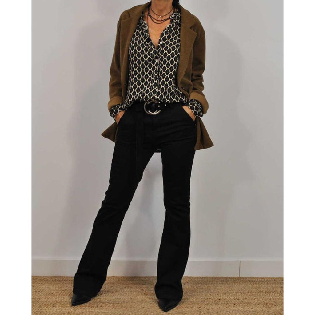 Zara - Blusa Casual con Scollo a V