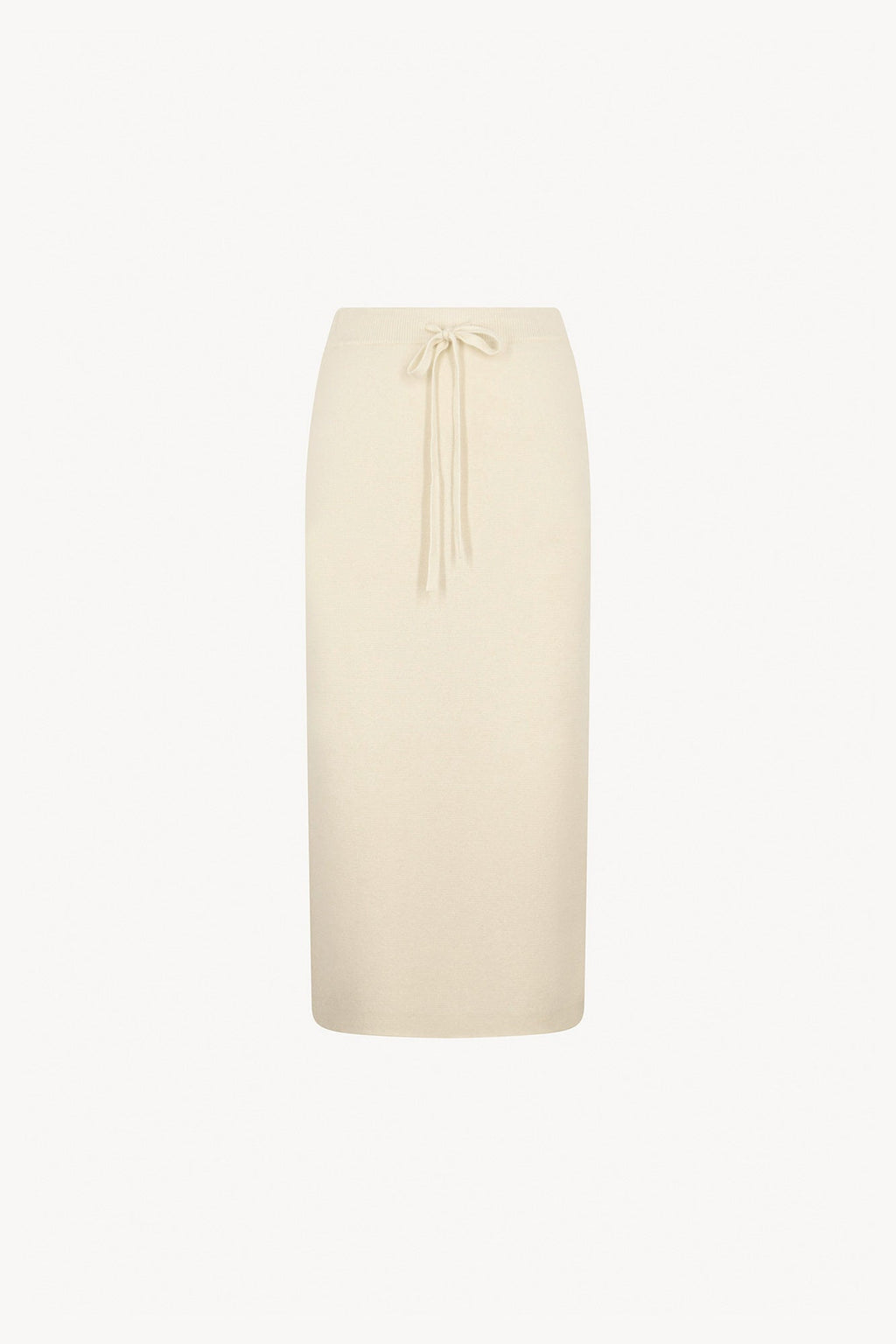 Gonna Lunga in Punto Stoffa in Puro Cashmere Latte