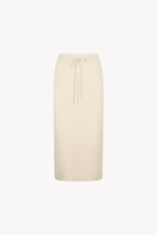 Gonna Lunga in Punto Stoffa in Puro Cashmere Latte