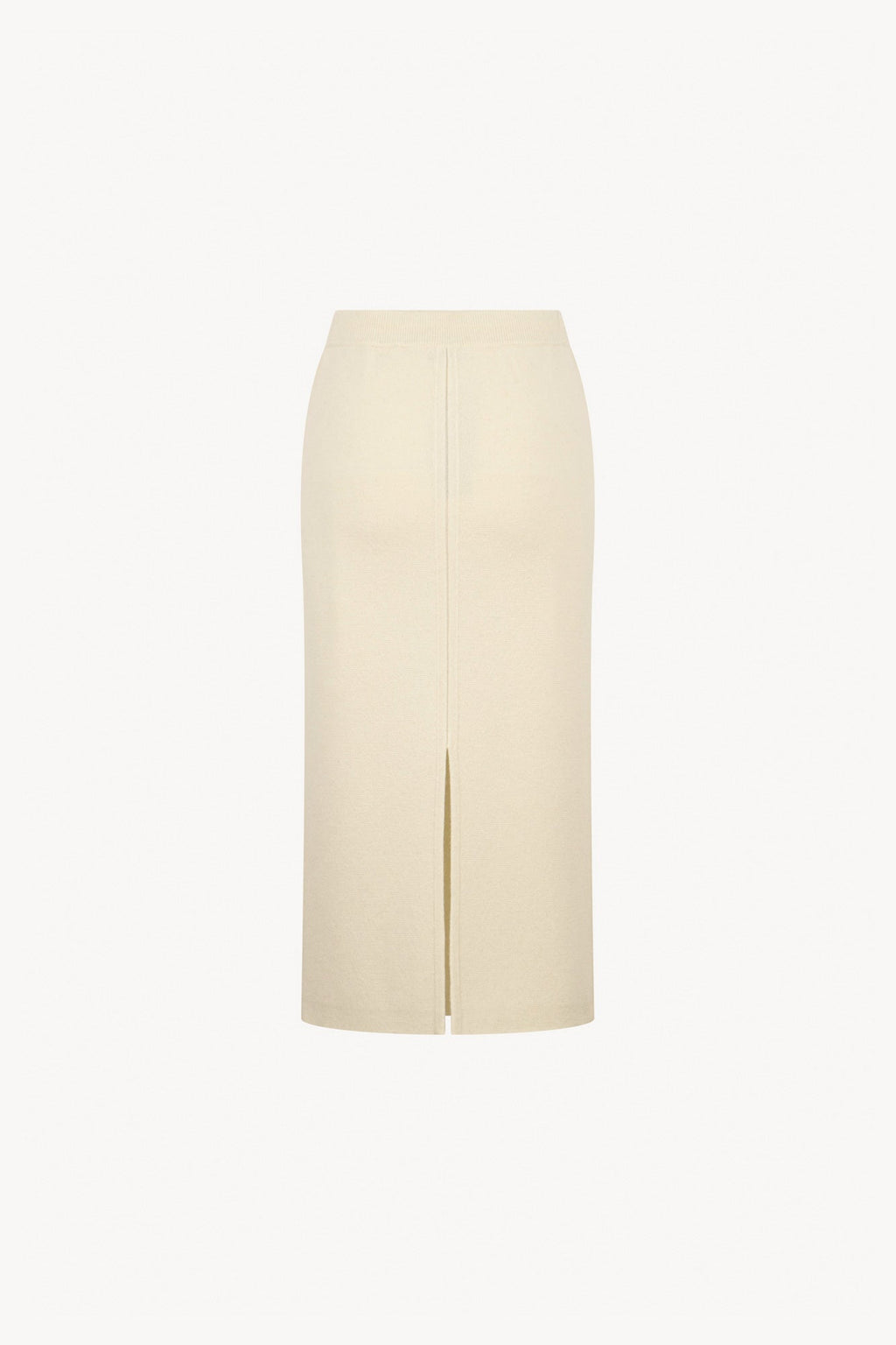 Gonna Lunga in Punto Stoffa in Puro Cashmere Latte