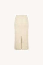 Gonna Lunga in Punto Stoffa in Puro Cashmere Latte