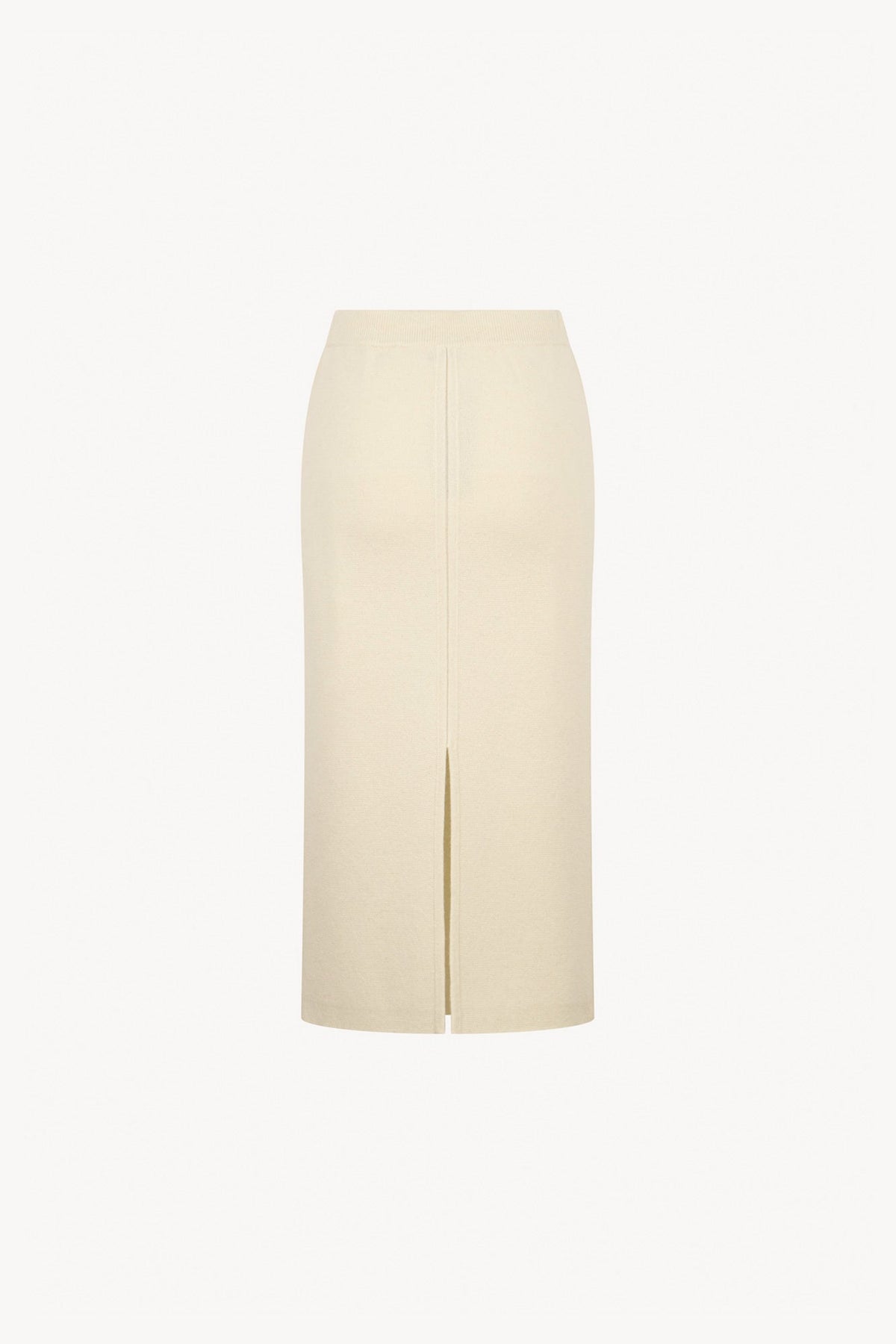 Gonna Lunga in Punto Stoffa in Puro Cashmere Latte
