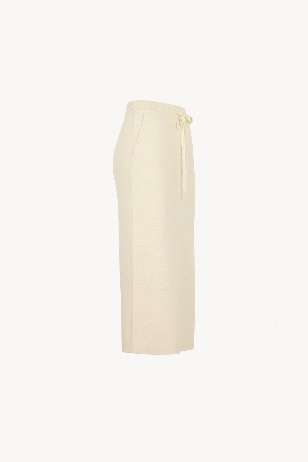 Gonna Lunga in Punto Stoffa in Puro Cashmere Latte