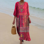 Marlene – Abito Boho Maxi dal Taglio Morbido