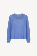 Maglia Scollo a V Costa Inglese in Puro Cashmere Cielo