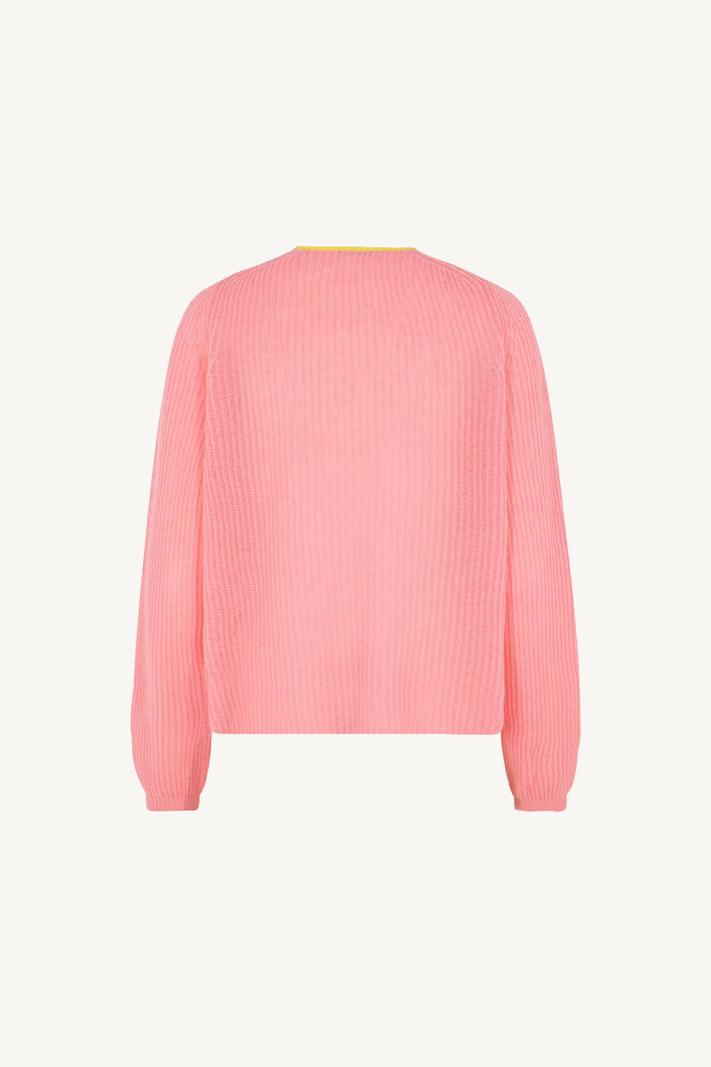Maglia Scollo a V Costa Inglese in Puro Cashmere Rosa Confetto