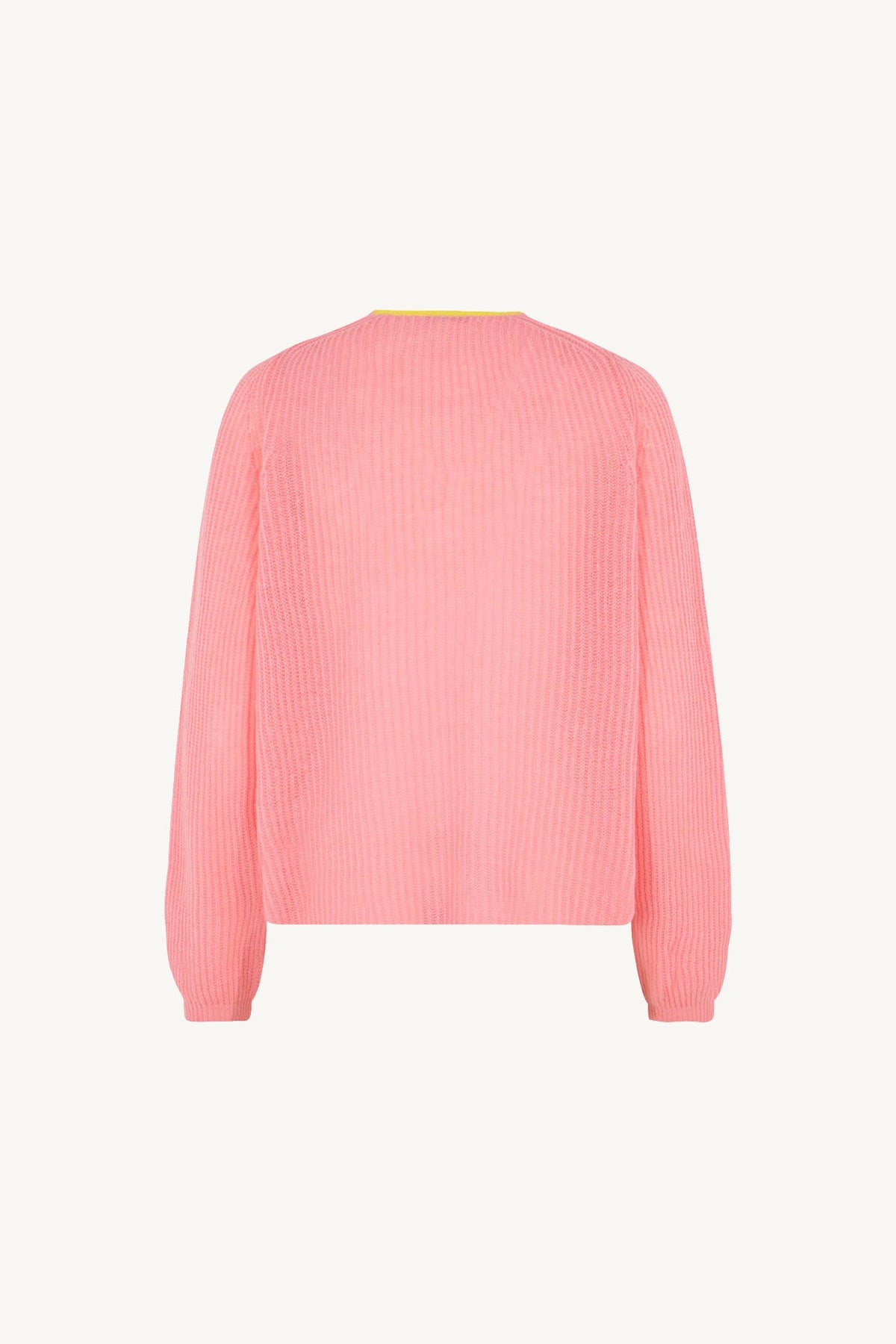 Maglia Scollo a V Costa Inglese in Puro Cashmere Rosa Confetto